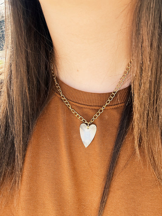 Heart of gold necklace